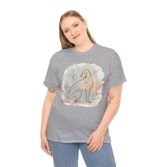 A Drawing Of Dog 100% Cotton Unisex Heavy Cotton Tee - T-shirt