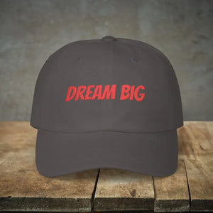 Dream Big Embroidered Dad Cap - Cool Comfort Style - Dipaliz - Dark Grey / one Size - Baseball Caps