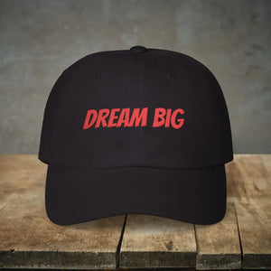 Dream Big Embroidered Dad Cap - Cool Comfort Style - Dipaliz - Black / one Size - Baseball Caps