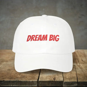 Dream Big Embroidered Dad Cap - Cool Comfort Style - Dipaliz - White / one Size - Baseball Caps