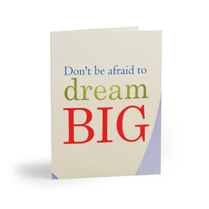 Dream Big Inspirational Greeting Card - Premium Cardstock - Dipaliz - 8 Pcs / Matte / 4.25” x 5.5” - & Note Cards