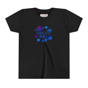Dream Big Youth Space Theme Shirt - Inspirational Kids Tee - Dipaliz - s / Black - T-shirts