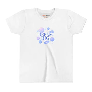 Dream Big Youth Space Theme Shirt - Inspirational Kids Tee - Dipaliz - s / White - T-shirts