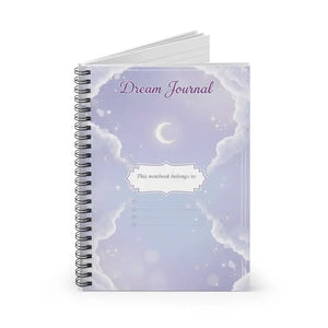 Moon Clouds Dream Journal Spiral Notebook - Soft Glow Ruled - Dipaliz - one Size - Paper Products