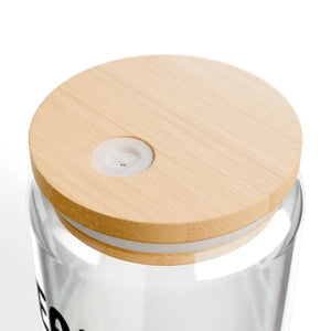 Bpa-free Sipper Glass 16oz with Gasket-push Bamboo Lid - Dipaliz - Tumblers