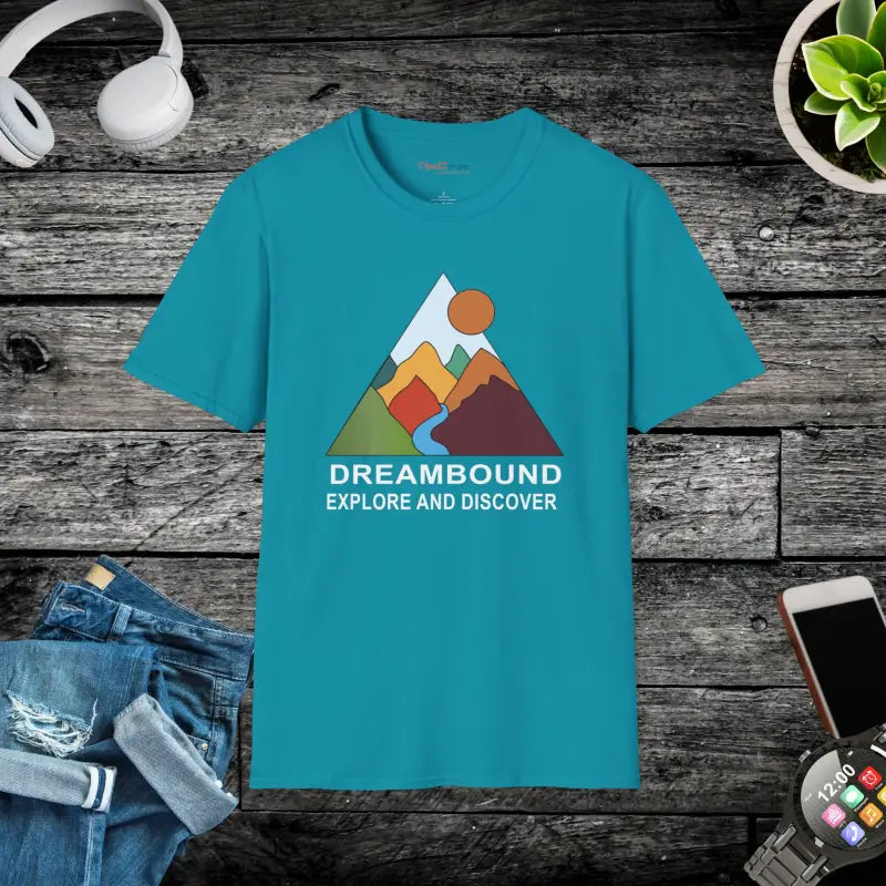 Dreambound Vacation Unisex Softstyle T-shirt - Tropical Blue / s