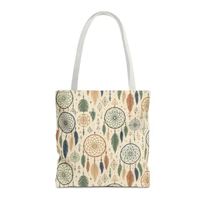 Dreamcatcher Tote - Boho Chic Carryall Festival Bag - Dipaliz - 16’’ × / White - Bags