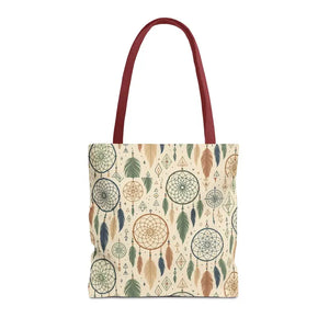 Dreamcatcher Tote - Boho Chic Carryall Festival Bag - Dipaliz - 16’’ × / Red - Bags