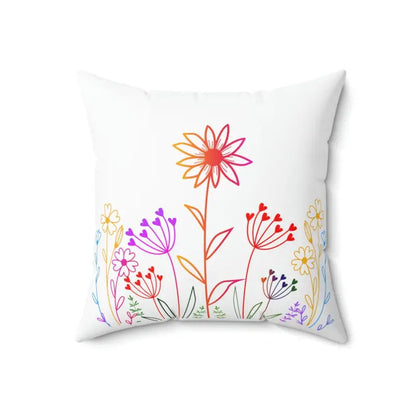 Dreams Bloom Polyester Square Pillow: Wild Style for your Home - 18’’ × Decor