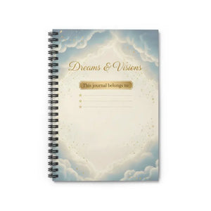 Paper Products - Visions Spiral Notebook - Clouds Gold Guided Ruled - Dipaliz one Size