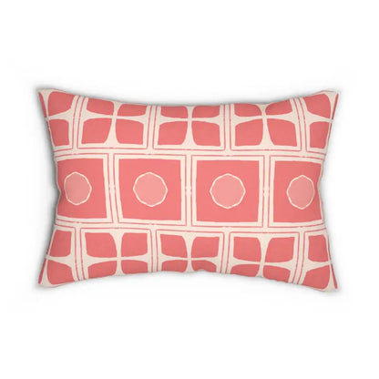 Peach & Coral Dream Spun Polyester Lumbar Pillow Bliss - 20’’ × 14’’ Home Decor