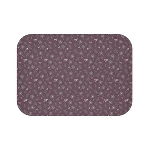 Home Decor - Dreamy Dandelions Mauve Bath Mat - Serene Sanctuary - Dipaliz