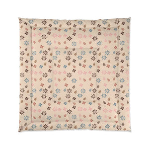 Floral Comforter - Sustainable Polyester Bedding - Dipaliz - 88’’ × - Quilts & Comforters