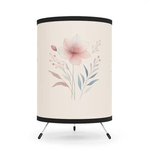 Floral Tripod Lamp with Vibrant Printed Shade by Dipaliz - one Size / Black - Floor Lamps