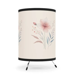 Floral Tripod Lamp with Vibrant Printed Shade by Dipaliz - one Size / Black - Floor Lamps