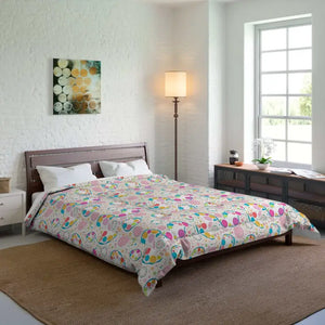 Colorful Comforter - Soft Polyester Circles Design - Dipaliz - 88’’ × - Quilts & Comforters
