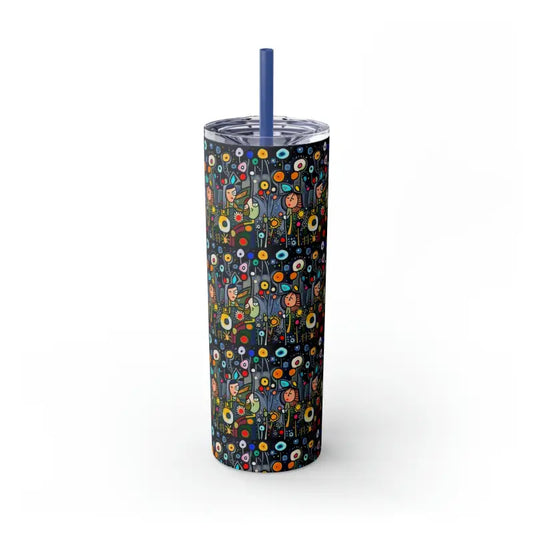 Enchanting Dandelion Steel Tumbler with Fairy Magic - Matte / Nautical Blue / 20oz Mug