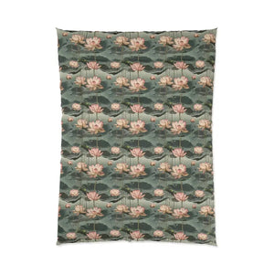 Pink Lotus Flowers Quilt Comforter Soft Cozy Bedding Dipaliz - Quilts & Comforters