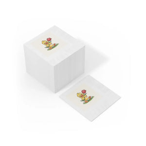 White Coined Napkins – Whimsical Duck Design - Dipaliz - Paper