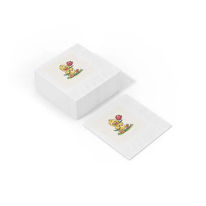 White Coined Napkins – Whimsical Duck Design - Dipaliz - Paper