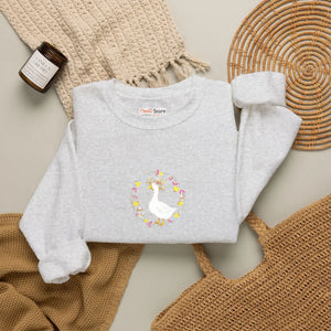 Duck with a Hat Crewneck Sweatshirt, Fall Vibes - Sweatshirts