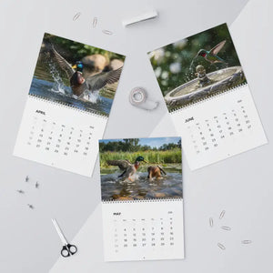Wall Calendar - Silver Wire Binding Birds Splashing - Dipaliz - Calendars