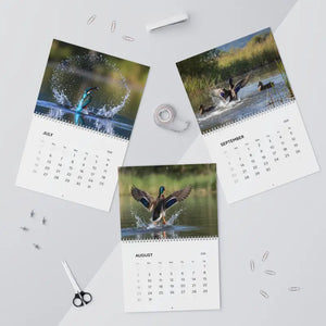 Wall Calendar - Silver Wire Binding Birds Splashing - Dipaliz - Calendars