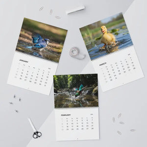 Wall Calendar - Silver Wire Binding Birds Splashing - Dipaliz - Calendars