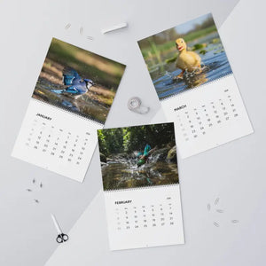 Wall Calendar - Silver Wire Binding Birds Splashing - Dipaliz - Calendars