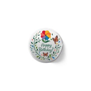 Happy Birthday Flowers Sticker Label Rolls High Temperatures Dipaliz - Labels & Tags