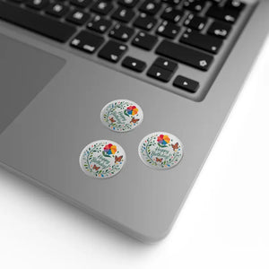 Happy Birthday Flowers Sticker Label Rolls High Temperatures Dipaliz - Labels & Tags