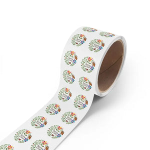 Durable Round Sticker Label Rolls - Vibrant Spring Colors - Dipaliz - 1’’ x / 50 Pcs / Glossy - Labels & Tags