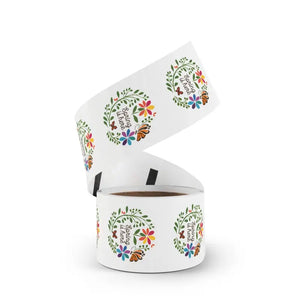 Durable Round Sticker Label Rolls - Vibrant Spring Colors - Dipaliz - Labels & Tags