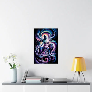 Poster - Durga Goddess Matte Vertical Mystic Lion Art - Dipaliz