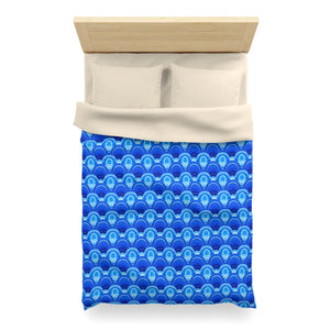 Blue Retro Wave Duvet – Microfiber Fabric - Dipaliz - Covers