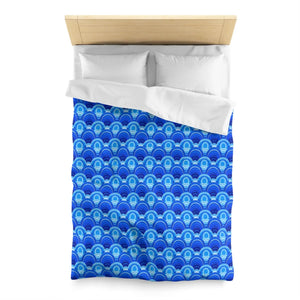 Blue Retro Wave Duvet – Microfiber Fabric - Dipaliz - Covers