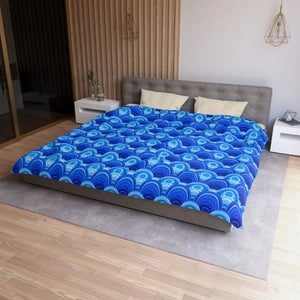 Blue Retro Wave Duvet – Microfiber Fabric - Dipaliz - Covers