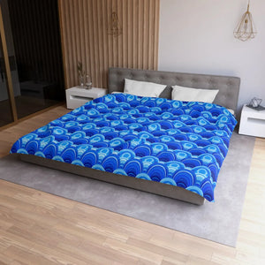 Blue Retro Wave Duvet – Microfiber Fabric - Dipaliz - Covers