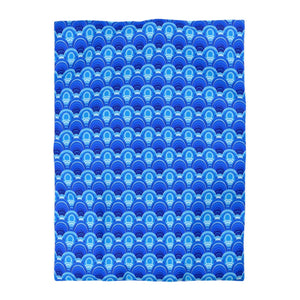 Blue Retro Wave Duvet – Microfiber Fabric - Dipaliz - Covers
