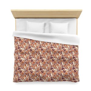 Warm Autumn Leaf Duvet Cover – Hand-drawn Botanical - Dipaliz - Covers