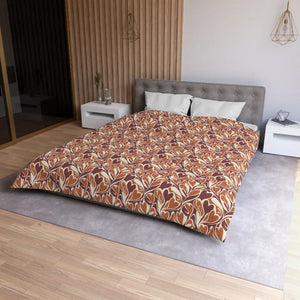 Warm Autumn Leaf Duvet Cover – Hand-drawn Botanical - Dipaliz - Covers