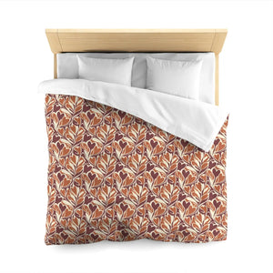 Warm Autumn Leaf Duvet Cover – Hand-drawn Botanical - Dipaliz - Covers