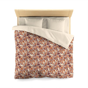 Warm Autumn Leaf Duvet Cover – Hand-drawn Botanical - Dipaliz - Covers