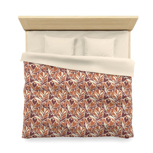 Warm Autumn Leaf Duvet Cover – Hand-drawn Botanical - Dipaliz - Covers