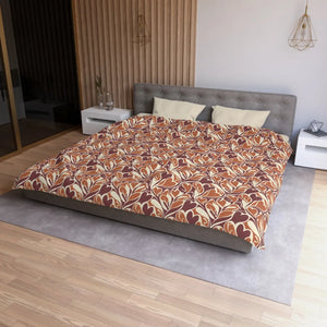 Warm Autumn Leaf Duvet Cover – Hand-drawn Botanical - Dipaliz - Covers