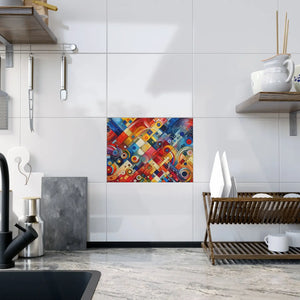 Vibrant Abstract Ceramic Photo Tile 6x6 - Dipaliz - Wall Tiles