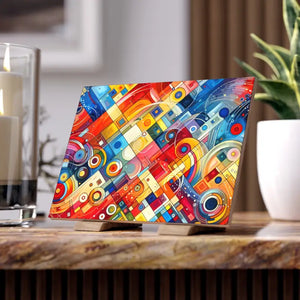 Vibrant Abstract Ceramic Wall Tile - Bold Art Style - Dipaliz - Tiles