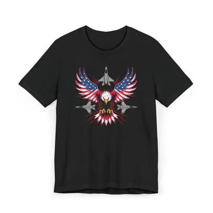 Unleash Patriotism with the Majestic Eagle & Flag Tee! - T-shirt