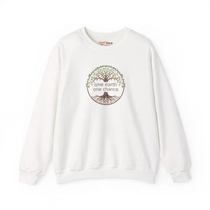 One Earth Chance Sweatshirt, Eco Tree Crewneck - Sweatshirts