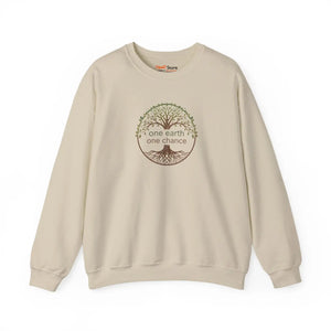 One Earth Chance Sweatshirt, Eco Tree Crewneck - Sweatshirts